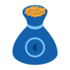 bolsa llena de dinero