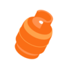 bombona de butano naranja